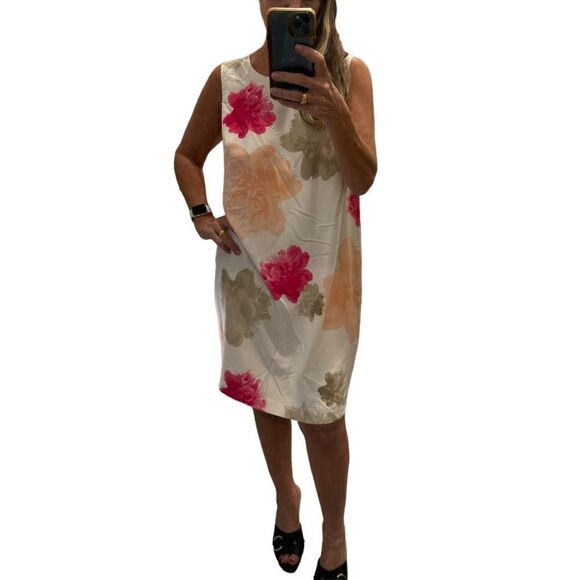 Calvin Klein Floral Sleeveless Dress.Size 14 - Picture 4 of 14